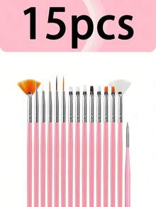 80-Piece Pink Series Nail Tool Set, 48-Grid Reusable Nail Clay, 10 Nail Stands + 2 Clear Bases, 15 Nail Brushes + 5 Dotting Pens, For Displaying And Practicing Nail Tips, Magnetic False Nail Stands, For Displaying And Practicing Professional Nails, W - Apricot - View 12