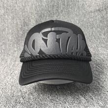 Buchstaben Trucker Cap High Street Hip-Hop Stil Schwarze Stern Baseballkappe Lässig Outdoor Mesh Verstellbar Dad Hat Unisex - Schwarz - Übersicht 1