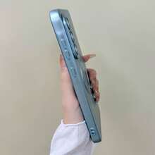 磁吸相容 Galaxy A57 A37 A56 A36 A27 A26 A16 A17 A06 A07 S25 FE S26 手機殼 [內建相機鏡頭保護蓋] 纖薄軟矽膠防震防摔金屬光澤軟殼，適用 S26 Ultra S25 Ultra S24 Ultra - 遠峰藍 - 查看 8