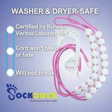Sock Herramienta de lavandería para lavar secar y almacenar pares de calcetines clips y candados sin clasificar ni combinar organizador de armario paquete de 2 - Rosa - Ver 7