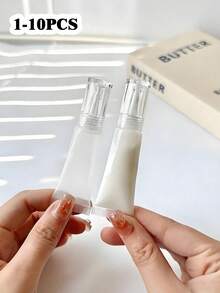 1-10pcs Mini Travel Size Foundation And Serum Dispenser Bottles - Leak-Proof Portable Cosmetic Containers, Suitable For Liquid Foundation, Transparent Design, Perfect For Travel Essentials - Multicolor - View 4