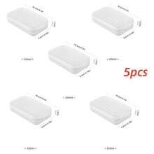 5pcs/1pc Portable Sandwich Box With Lid, Reusable Bread Container For School Lunch, Toast Storage Box For Picnic & Office, Stackable Food Organizer Case, Minimalist White Sandwich Holder , Minimalist Kitchen Storage Bin For Ramen, Dumpling & Bacon - View 19
