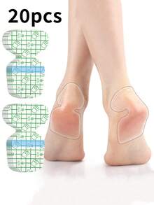30pcs Invisible Moisturizing Heel Pads, Breathable Comfortable Repair Cracked Heels, Sensitive Skin Foot Care - A - View 12