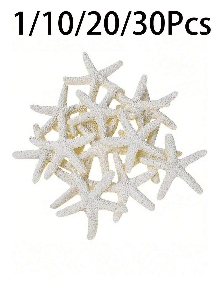 1/10/20/30個 1.18英吋逼真樹脂海星裝飾品，迷你海洋風海星小雕像，適用於DIY手工、婚禮、節日、居家、桌面景觀裝飾