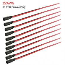 18 AWG 22AWG männlicher weiblicher DC-Stromstecker 5V 12V 5,5x2,1mm Kabelstecker Adapter, geeignet für Fernseher, Kamera, 5050 2835 LED-Streifenleuchten - Weiblich & Männlich - Übersicht 21