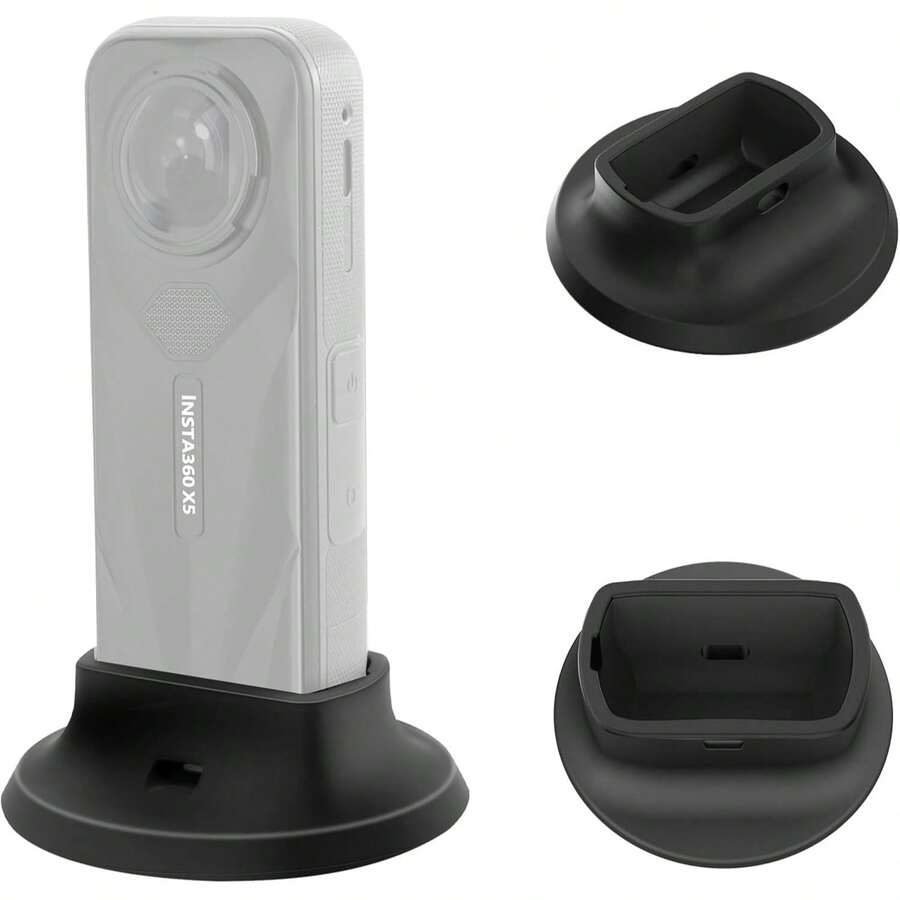 矽膠支架底座 適用於 Insta360 X5/X4，升級版防滑桌面相機安裝底座，柔軟便攜式穩定器支架適配器，360 行動相機配件