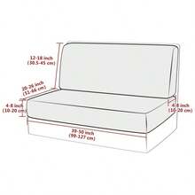 2 piezas/Juego Funda de asiento de comedor suave para RV, Funda elástica para sofá de exterior, Funda de cojín de banco a prueba de polvo, Aplicable en todas las estaciones, Funda de respaldo de banco para RV, camping y coche - Multicolor - Ver 2