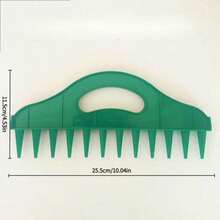 Herramienta de jardinería sembradora rápida de 12 orificios - Sembradora manual de plástico duradero e impermeable, dispensador manual de semillas adecuado para verduras y flores, sembradora eficiente de línea recta para el cuidado del jardín y el césped, herramienta auxiliar para la plantación de verduras, accesorios de plantación - verde - Ver 5