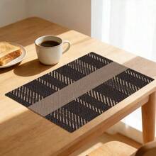 1/2/4/6/8/300 Pieces Of Luxury Placemat Set, Featuring Simple Geometric And High-End Gray Color Scheme. Machine Washable Polyester Material, Anti Fouling, Waterproof, And Easy To Clean. Suitable For Parties And Kitchen Decoration. - Multicolor - View 12