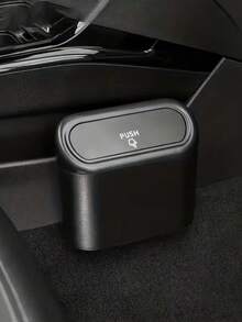 Compact Flip-Top Car Trash Can, Leak-Proof Lid, Mini Car Accessory Trash Can - Durable And Easy To Clean, Say Goodbye To Cluttered Car Interior, Side Door Storage Box - A - View 7