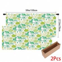 1pc, Home Decor, Floral Pattern Printed Table Skirt, Kitchen Small Curtain, Kitchen Cabinet Cover, With Curtain Holes, Easy To Hang, Rectangular, Machine Woven, Machine Washable, Kitchen Decoration And Accessories, Perfect For Kitchen Cabinets And Home Decor - Multicolor - View 14