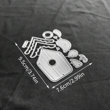 1 Peça Matriz de Corte de Metal Criativa em Formato de Ninho de Pássaro, Adequada para Scrapbooking, Artesanato Manual, Moldes de Relevo, Cartões Feitos à Mão e Ferramentas para Confecção de Cartões de Presente - Ninho de pássaro - Visão 9