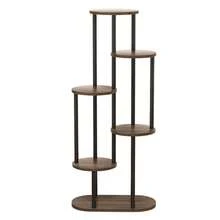 6 Layer Plant Shelf, Indoor Flower Pot Stand For Potted Plants - Black and Brown - View 1
