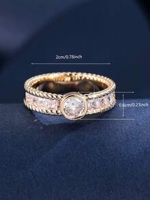 1 pieza Anillo estilo reloj con bisel de cuerda trenzada vintage y elegante para mujeres, accesorio premium minimalista para atuendo diario - anillo - Ver 4