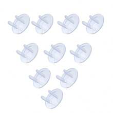 10/20/30 Pcs Baby Proofing Safety Child Safety Electrical Plug Protector With Hidden Handle Outlet Cover For Electrical Outlets For The Protection - Clear - View 10