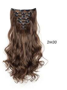 7pcs Clip-In Hair Extensions, 22 Inch Wavy Hair Pieces, Women's Volumizing Hair Extensions, Suitable For Daily Wear, Party, Wedding And Festival, Halloween - Multicolor - View 14