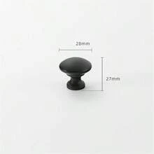 1pc Aluminum Alloy Black/Copper/Brushed Silver/Nickel Cabinet/Drawer Knob, Wardrobe Door Pull Handle, Furniture Hardware - Multicolor - View 24
