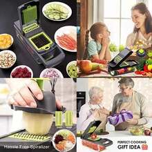 16-In-1 Kitchen Tool For Preparing Salads, Fruits And Vegetables, Including Peeler, Cutter, Slicer, Dicer And Chopper - View 6