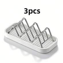 1/3 piezas Jabonera moderna y desmontable a prueba de agua, estante de drenaje con soporte de ola, soporte de jabón para cocina y baño - multicolor - Ver 11