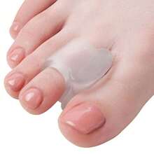 2/4/8/12 miếng miếng tách ngón chân, miếng bảo vệ ngón chân silicon co giãn, vòng ngón chân unisex, phù hợp cho thể thao hàng ngày và chăm sóc bàn chân - trắng - Xem 1