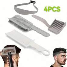 New Clipper Comb Set, Essential Hair Styling Accessory For Men. Curved Clipper Edge Comb With Graduated Positioning Function. Suitable For Hair Salons, Home And Daily Hair Styling, Convenient And Practical. - Multicolor - View 1