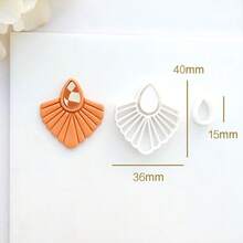 Polymer Clay Cutters & Embossing Tools Geometric Annular French Style Bohemian Art Deco Hollow Molds For Earrings Jewelry Making - White - View 8
