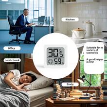 1pc/3pcs Mini Home Dehumidifier Thermometer, Micro Digital Indoor Temperature Humidity Monitor With LCD Display, Button Battery Powered, Compact & Stylish Design For Home, Teenager Room, Pet, Car, Office - Multicolor - View 10