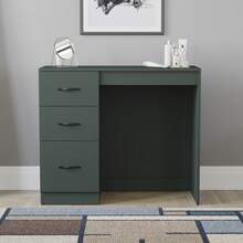 Home Discount Vida Designs Riano 3 Drawer Dressing Vanity Table Makeup Bedroom Furniture Storage Unit Desk Beauty Spacious Countertop Easy To Build - Green - Green - View 5