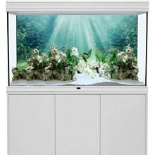 Sun Pattern Aquarium Background Painting, Aquarium Background Sticker, Reptile Cage Background Sticker, Self-Adhesive Front Sticker, Fish Tank Landscape Decoration, Aquarium Decor - A - View 3