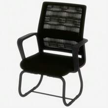 Minimalist Modern Office Chair – Metal Frame, Soft & Comfortable, Home & Office Use, Multiple Colors Available - Black - View 7