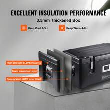 Insulated Food Carrier, 36-Quart Capacity, Stackable Catering Hot Box With 3 Stainless Steel Pans, Top-Loading LLDPE Food Warmer With Side Handles - 36 cuartos - 查看 3