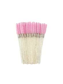150/100/50/10pcs Disposable Nylon Bristle Makeup Brushes, Spiral Eyebrow Comb, Solid Crystal Handle Eyelash Brushes, Crystal Colorful Disposable Mascara Wands, Dual-Use Eyebrow And Eyelash Brushes, Portable Colorful Beauty Tools For Eyelash Extensions - Multicolor - View 9