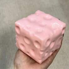 Blueberry Cheese Squishy Toy - Slow Rebound Stress Relief Finger Cube, Office Desk Anxiety Relief - Decompression Decor & Gift - Multicolor - View 7