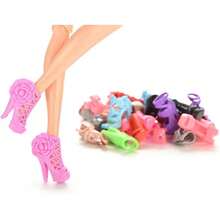 24pcs Doll Clothing Set, Multiple Styles 5pcs Shoes, 5pcs Dresses, 6pcs Necklaces, 6pcs Crowns, Gift 2pcs Glasses (Fits 11.5 Inch Tall Dolls, Doll Not Included) - Color and Style Are Random. - View 10