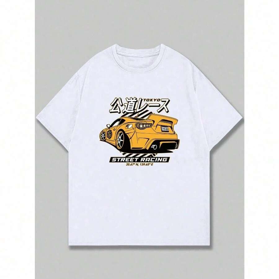H-Arry S-Tyles Unisex White Crew Neck T-Shirt For Adults And Children, Casual Wear, Summer Clothes For Men, Summer Sets For Men, Vacation Clothes For Men, Cam - 紅白色 - 查看 1