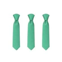 Set Of 3 Light Gray Ties For Groomsmen, Weddings, And Events - Verde - Ver 1