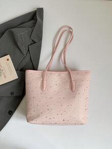 New Luxury High-End Versatile Women's Shoulder Tote Bag - Pink - View 5