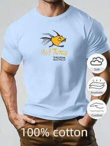Camiseta de manga corta con cuello redondo para hombre, diseño de con púas, estilo casual de verano, marca SURAR LIA. - Negro - Ver 4