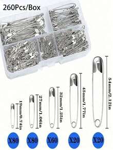260Pcs/10Pcs Pins Rust Resistant Silver Pins For DIY Crafts Sewing Accessories - A - View 11