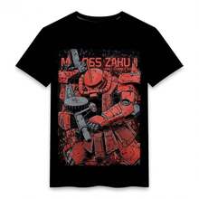 Camiseta de manga corta de algodón estilo Gundam Unicorn para hombre y mujer, Top deportivo de alta calidad para verano, estilo High Street Harajuku2 - Negro - Ver 1
