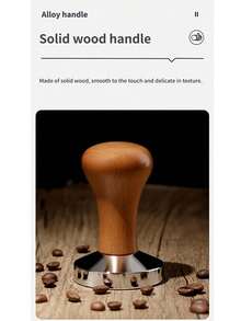 SOKANY 51/53/58mm Coffee Tamper, Coffee Machine Handle Filler Tamper, Stainless Steel Coffee Powder Press, High-Quality Handmade, Suitable For Espresso Machines - Camel - View 9