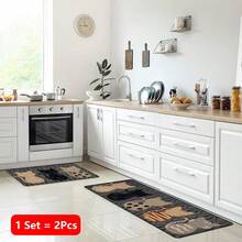 1 pieza, Decoración del hogar, Estampado de patrón de gato, Alfombra de cocina de lino, Tapete de cocina, Tapete de piso, Tapete de baño, Tapete de puerta, Impresión 3D rectangular, Adecuado para sala de estar, dormitorio, pasillo, baño, lavandería - Alfombra de poliéster, Adecuado para decoración del hogar interior y exterior - Multicolor - Ver 18