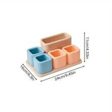 Desktop Pencil Holder, Cosmetic Storage Box, Pencil Desktop Organizer, Stationery Supplies Organizer, Cute Pencil Cup Pot, Suitable For Office, School, Art Supplies, Back To School Supplies, School Supplies, First Day Of School - Multicolor - View 8