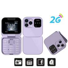 SERVO I16 Pro Mini Teléfono Plegable Dual SIM Dual Standby Grabación de Llamadas Pantalla de 1.77 Pulgadas Linterna LED 2G GSM - Morado - Ver 14