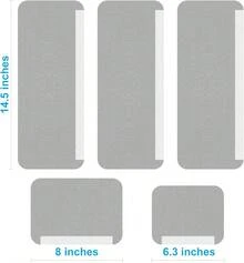 Miss.Silk Refrigerator Door Handle Covers, Set Of 5, Keep Your Kitchen Appliance Clean From Smudges, Drips, Food Stains, Oil, Handmade Decor Protector For Fridge, Ovens, Dishwashers (Grey) - ColorC - View 6