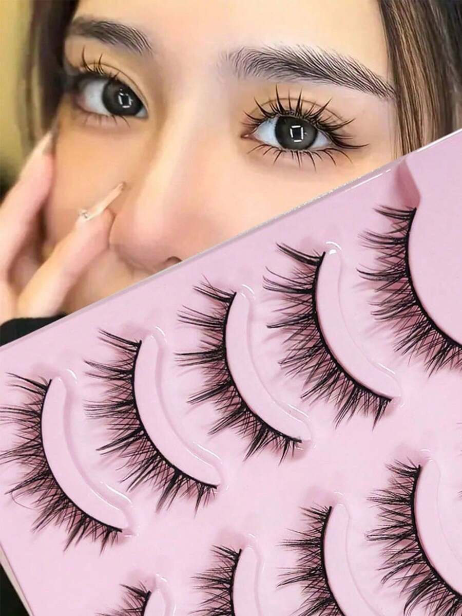 5對假睫毛 全條式 薄厚款 小尺寸 適合日常使用 漫畫風仙女睫毛 - 查看 1