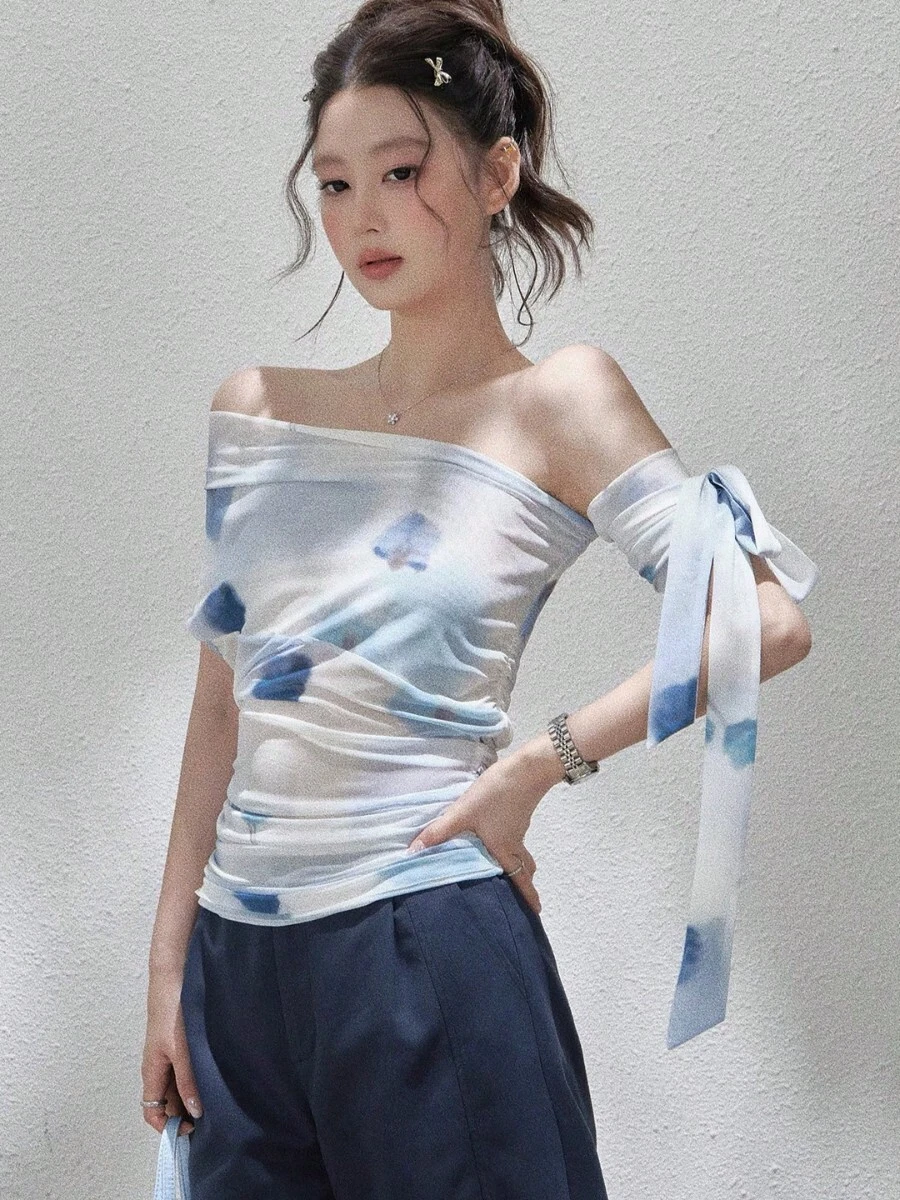 Women Tops - Blue - View 1