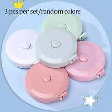 3/1pc Multicolor Retractable Tape Measure, 150cm/60in Soft Body Measuring Tape, Portable Plastic Box Tailor Ruler, Dual Scale Suitable For Body Measurement, Sewing, Weight Loss And Crafts - Measuring Tape - View 14