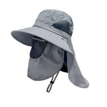 1Pc Unisex Camo Bucket Hat, Sun Protection Cap With Neck Flap, Breathable For Fishing & Hiking - Multicolor - View 8