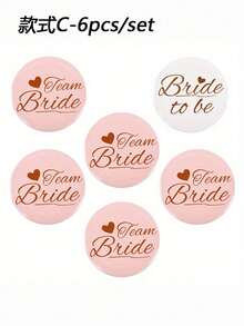 1/6/9/12/13/18pcs Bride-To-Be Badges - Exquisite Metal And Paper Design, Suitable For Wedding Eve Party Decor, Bachelorette Party Favors And Bridal Shower Gifts, Bachelorette Party Decor | Holiday Decor | Exquisite Badge Design, Bachelorette Party Decor - Multicolor - View 10